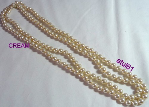 Necklace faux pearl beads - faux,