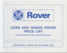 Rover P6 2200 3500 3500S Range