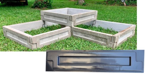 Concrete garden bed border - bed,