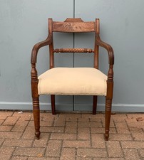 Antique Regency Period (1811-1820) Mahogany Elbow Chair