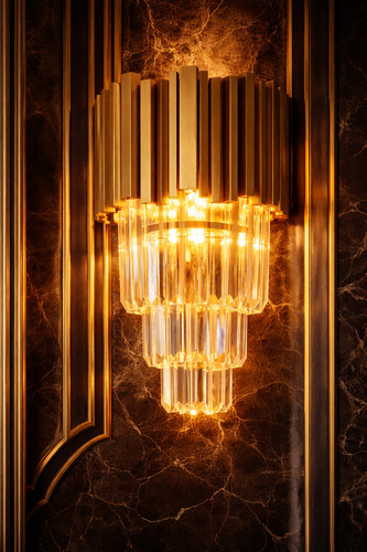 Art deco wall light - light, gold