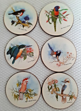 Australian Birds - Dynasty Coasters of Excellence -x 6 Round  Boxed NEW