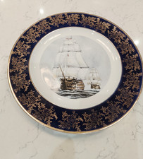 J H Weatherby & Sons Falcon Pottery HMS Victory Collectors Plate 25cm