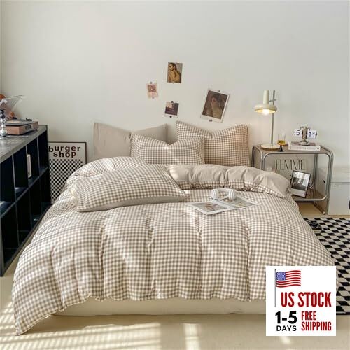 Gingham duvet cover size - duvet,