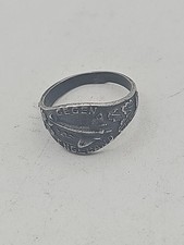 WWII German Luftwaffe Solid Silver Ring GEGEN ENGLAND Adolf Galland 