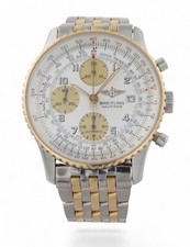 BREITLING Old Navitimer  18ct Gold & Steel Bracelet - White Dial - 42mm - D13322