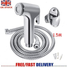 Chrome Muslim Shower Head Hose Bidet Shattaf Douche Spray Tap Toilet Hygienic UK