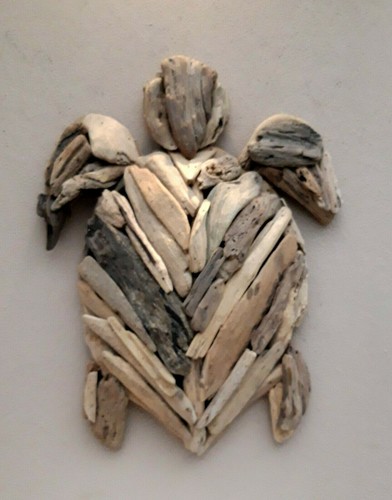 Hand made driftwood - hand, turtle