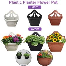 Venetian Wall Hanging Planter Plant Flower Pot Sturdy Plastic Basket Home Garden