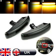 2X SMOKED SIDE REPEATERS INDICATOR LIGHT For LAND ROVER DISCOVERY 3 4 Freelander