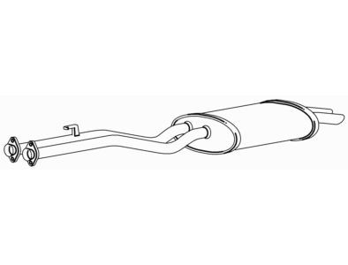 Rear exhaust silencer back box - exhaust,