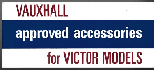 Vauxhall victor accessories - victor, fd