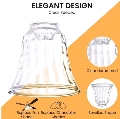 Glass bell shade clear - bell,