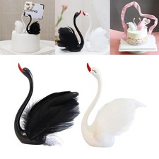 Creative Swan Figurine Resin Statue Wedding Cake Living Room Decor Gifts