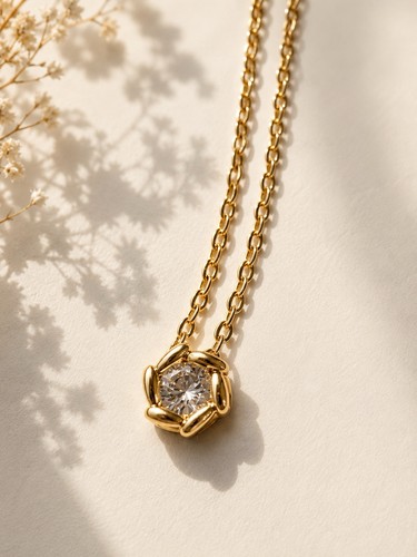 18k gold plated cable chain - 18k,