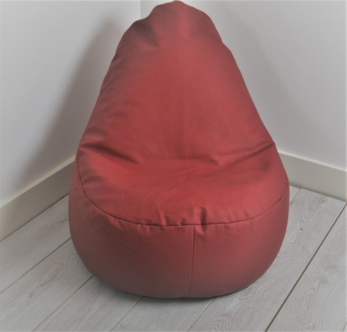 Faux leather ezee chair red - leather,