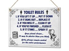 Toilet Rules Funny Bathroom If