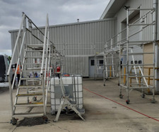 Planet Platform Portable Access Scaffold Tower Stairs Work Lorry Wash Aluminium