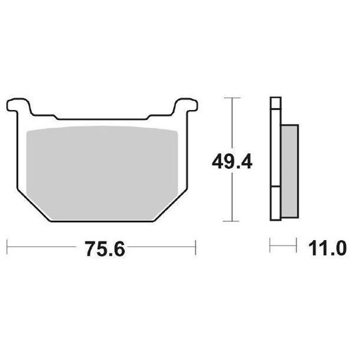 Brake pad set sbs 533hf - pad,