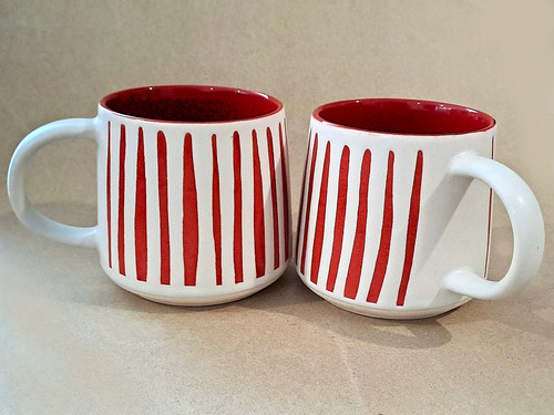 2pcs set red lines - set, striped