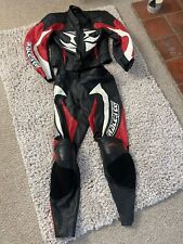 Race Tech leathers Jacket and Trousers Mens with new helmet and boots.
