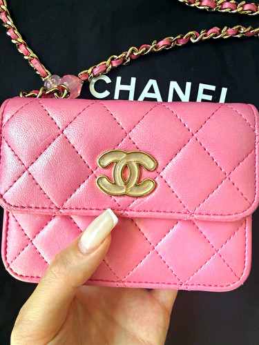 Chanel pink quilted lambskin - chanel,