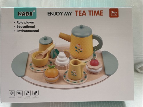 Wooden play tea - set, role