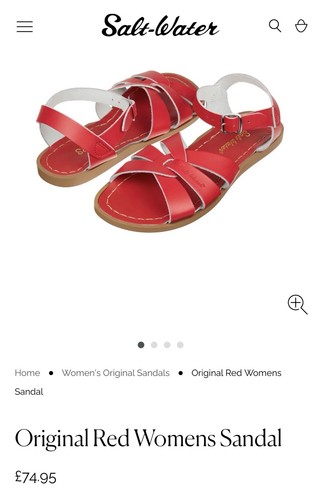 Sun san salt water sandals - salt, red