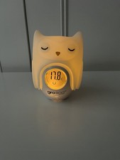 Groegg Baby Room Thermometer Night Light Orla The Owl Gro Company +Power Supply