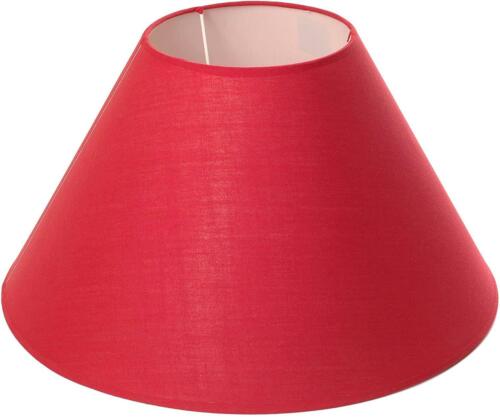 Red cotton coolie lampshade - red,