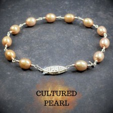 Cultured Pearl Bracelet - Gold
