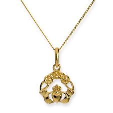 9ct Gold Claddagh Necklace 16