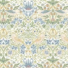 WILLIAM MORRIS STRAWBERRY THIEF APPLE/BLUSH 100% COTTON PANAMA CURTAIN  FABRIC