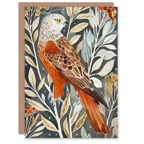Greeting card red - card, kite