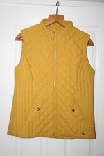 Joules Ladies Minx Lightweight Quilted Gilet BodyWarmer - Mustard Yellow Size 14
