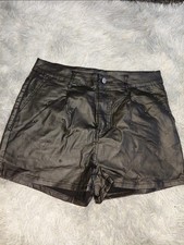 Black Faux Leather Studded