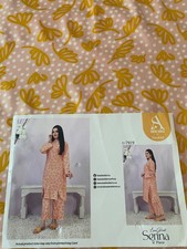 Amna Sohail by Tawakkal Fabrics designer suit Linen unstitched salwar kameez 