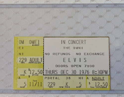 Elvis presley ticket - elvis,