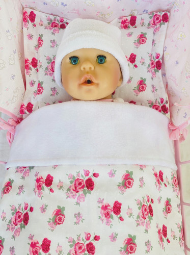 Dolls pram cot bedding set - dolls,