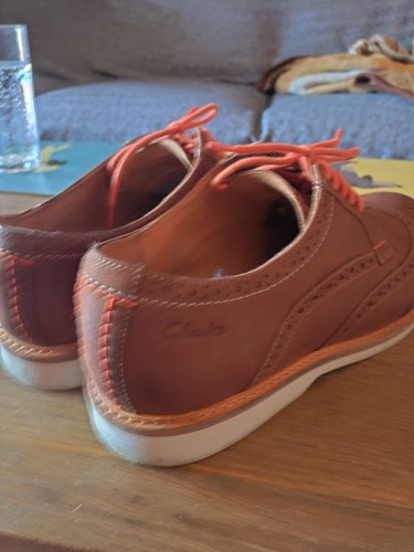 Clarks leather mens shoes - leather,