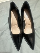 New Look Black Patent Silver