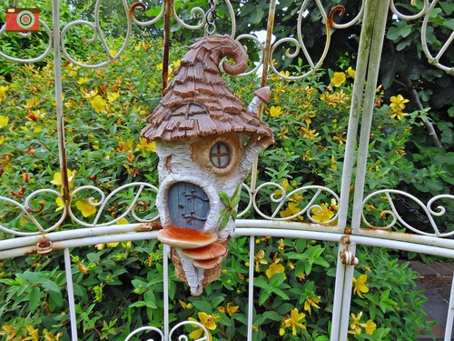 Charming fairy garden hanging - fairy,