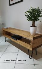 Industrial Hairpin Legs TV Stand/TV Unit/Rustic Handmade Furniture/Solid Wood