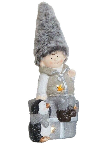 Penguin ornament christmas led - penguin,