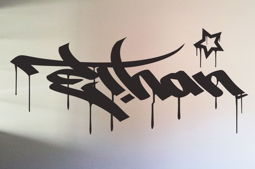 Dripping graffiti decal - decal, car