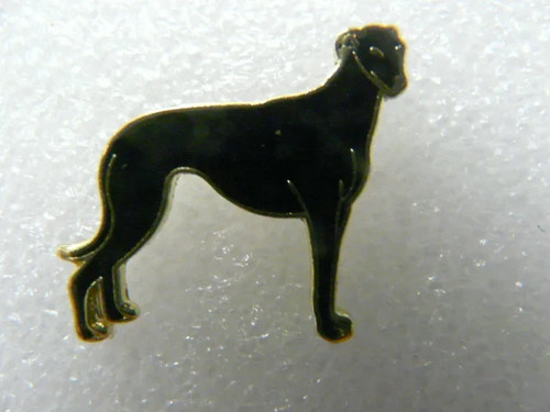 Greyhound pin badge brown - badge.,
