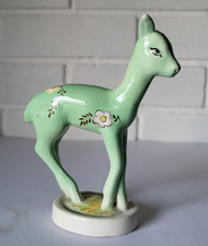 FAB SMALL RETRO VINTAGE GOLDSCHEIDER  CERAMIC DEER FIGURINE
