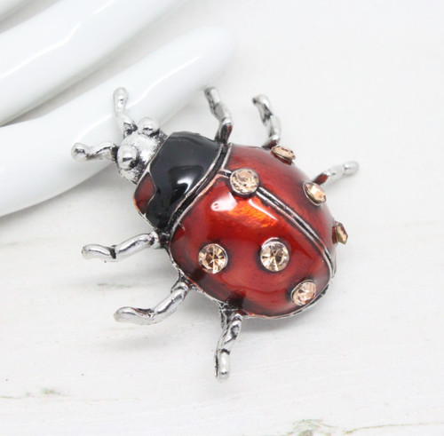 Vintage style red - red, enamel