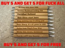 Rude & Dark Humour Bamboo Pens