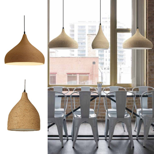 Rattan pendant light shade - rattan,